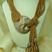 TShirt Necklace with Polymer Clay Clasp and Matching Earrings