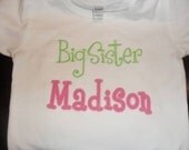 Custom boutique appliqued monogrammed personalized big middle little brother sister boys girls t shirts tshirts tees onesies