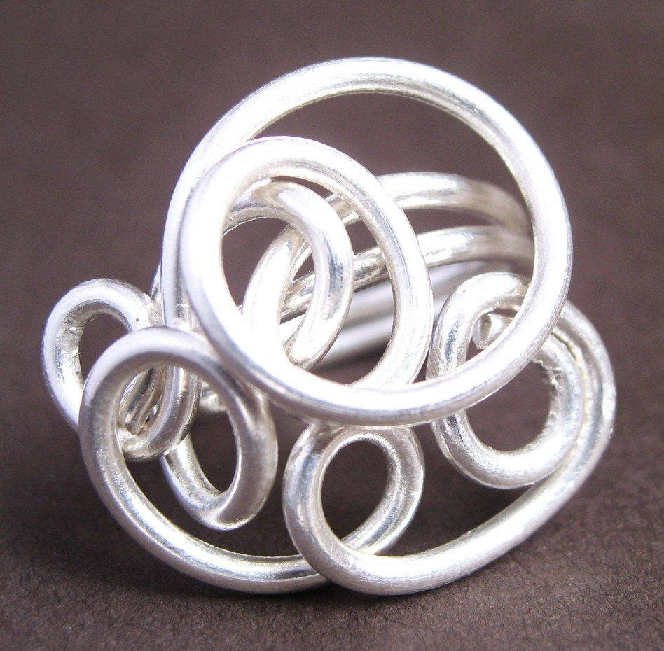 Ursula Ring - fine silver wire