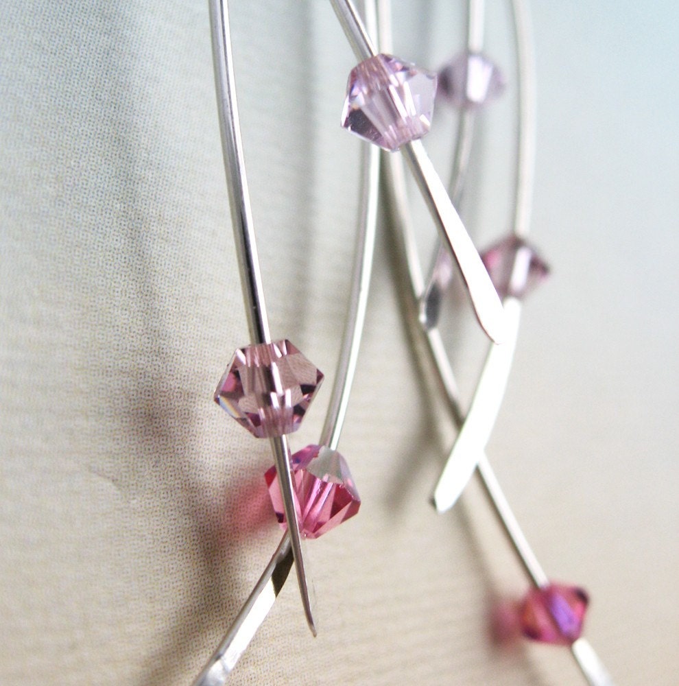 Allie Earrings - Swarovski crystal, sterling silver