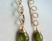Olivia Earrings - vassonite, gold filled