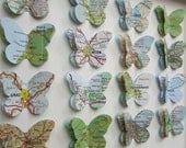 The Places We've been - 16 Butterfly Custom Example - Vintage Map Butterfly Art