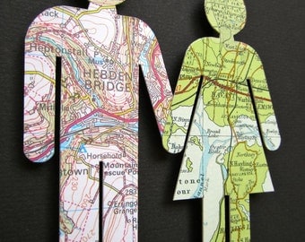 Where We're From - Love Vintage Map Figures