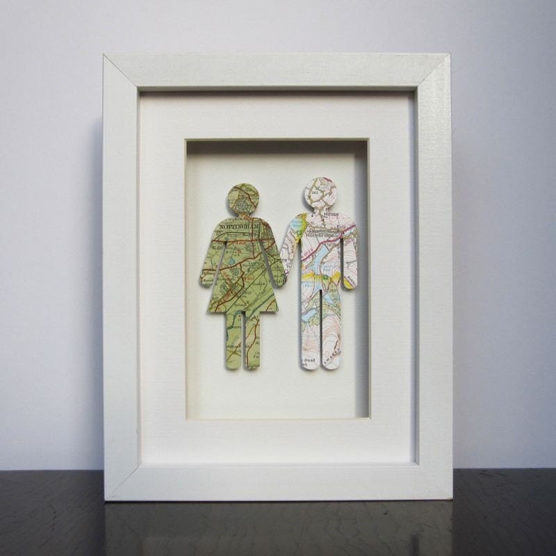 Where We're From - Vintage Map Art People