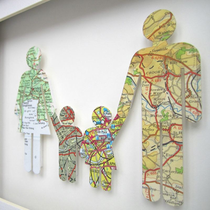 Origin of the Unit - 4 - Vintage Map Figures - Family