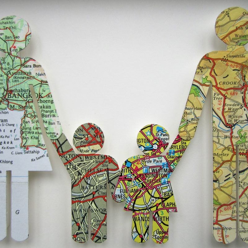 Origin of the Unit - 4 - Vintage Map Figures - Family