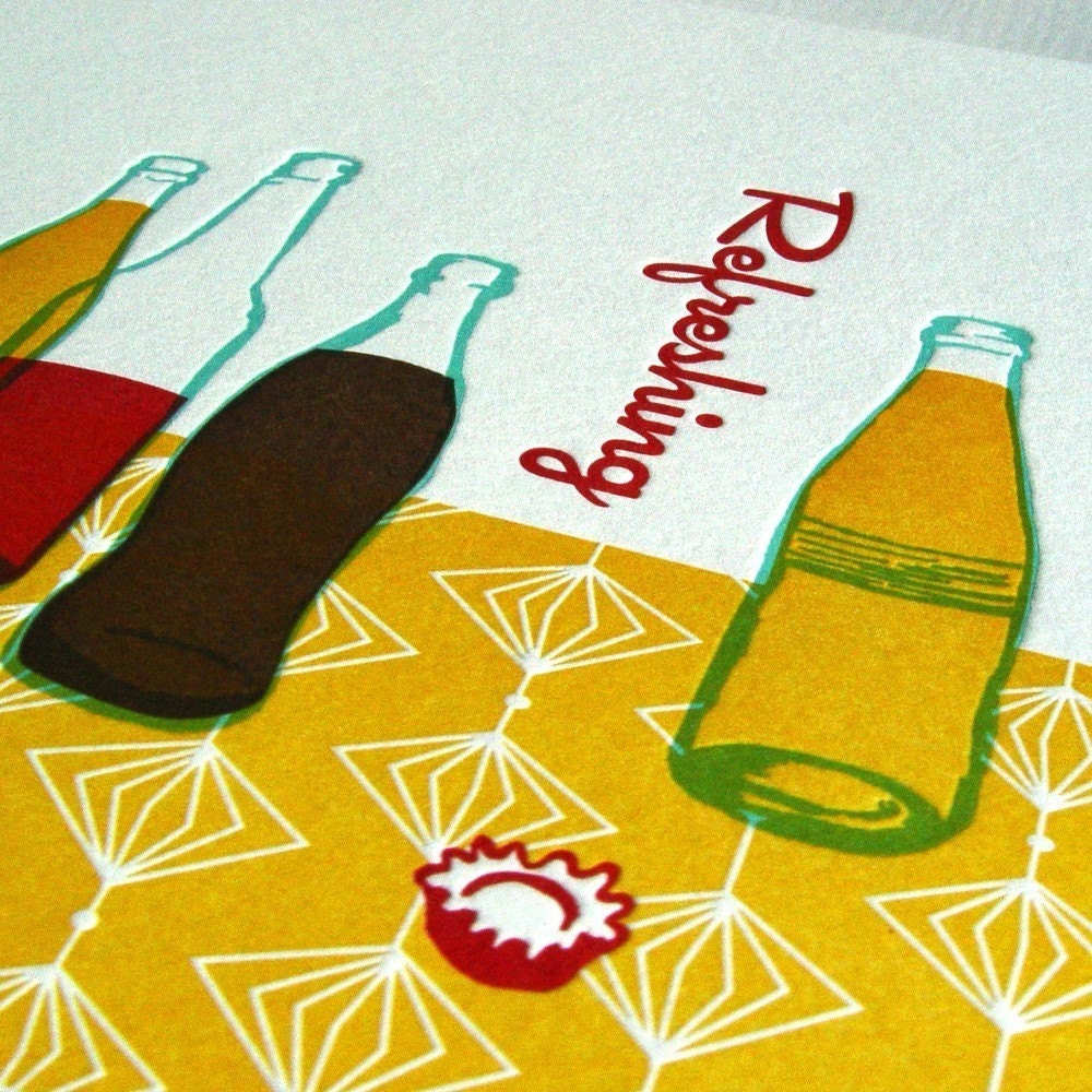 Refreshing - Limited Edition Letterpress print