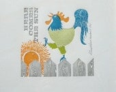 Here Comes the Sun Letterpress Print