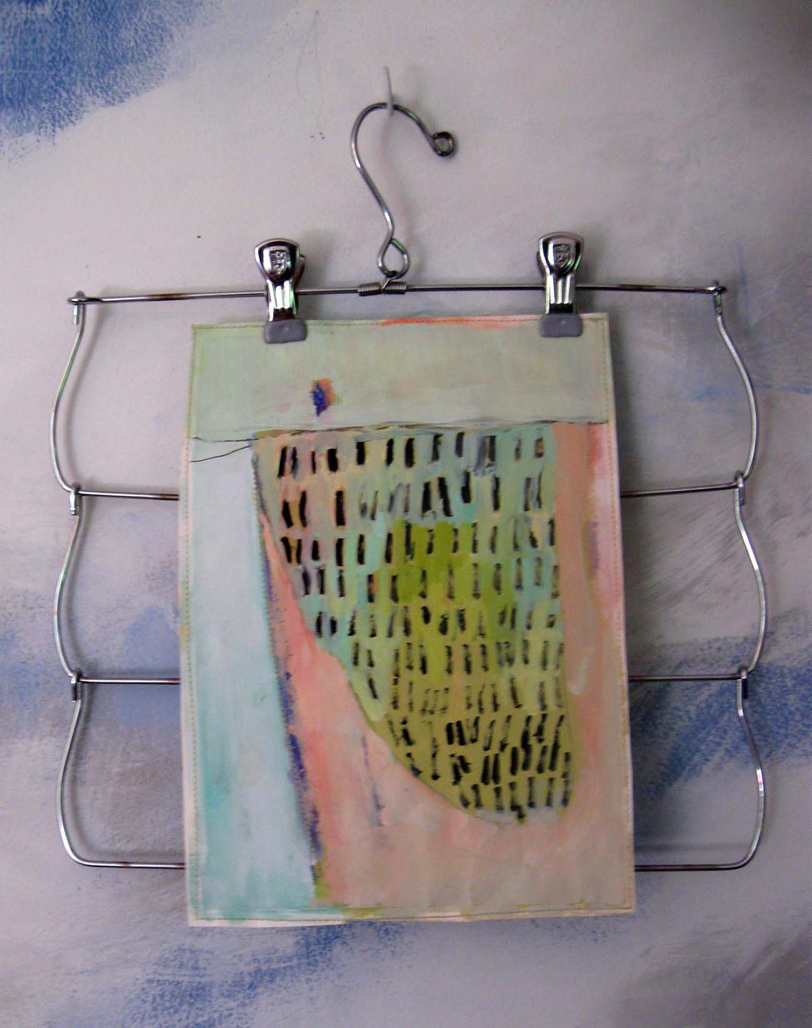 Mountain, Original abstract mixed media on paper