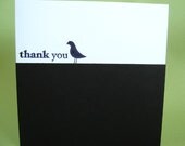 Thank you card, funky little bird