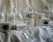 Flower rubber stamp set, destash
