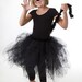 Black Kitty Tutu sewn not tied Including ears this one fits ages 3-6 please convo me for a different size