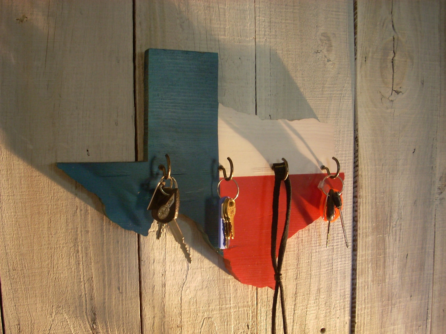 Texas State Wall Decor Key Rack