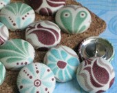 Sea Urchin. . . Set of 16 Fabric Push Pins. Designer Thumbtacks