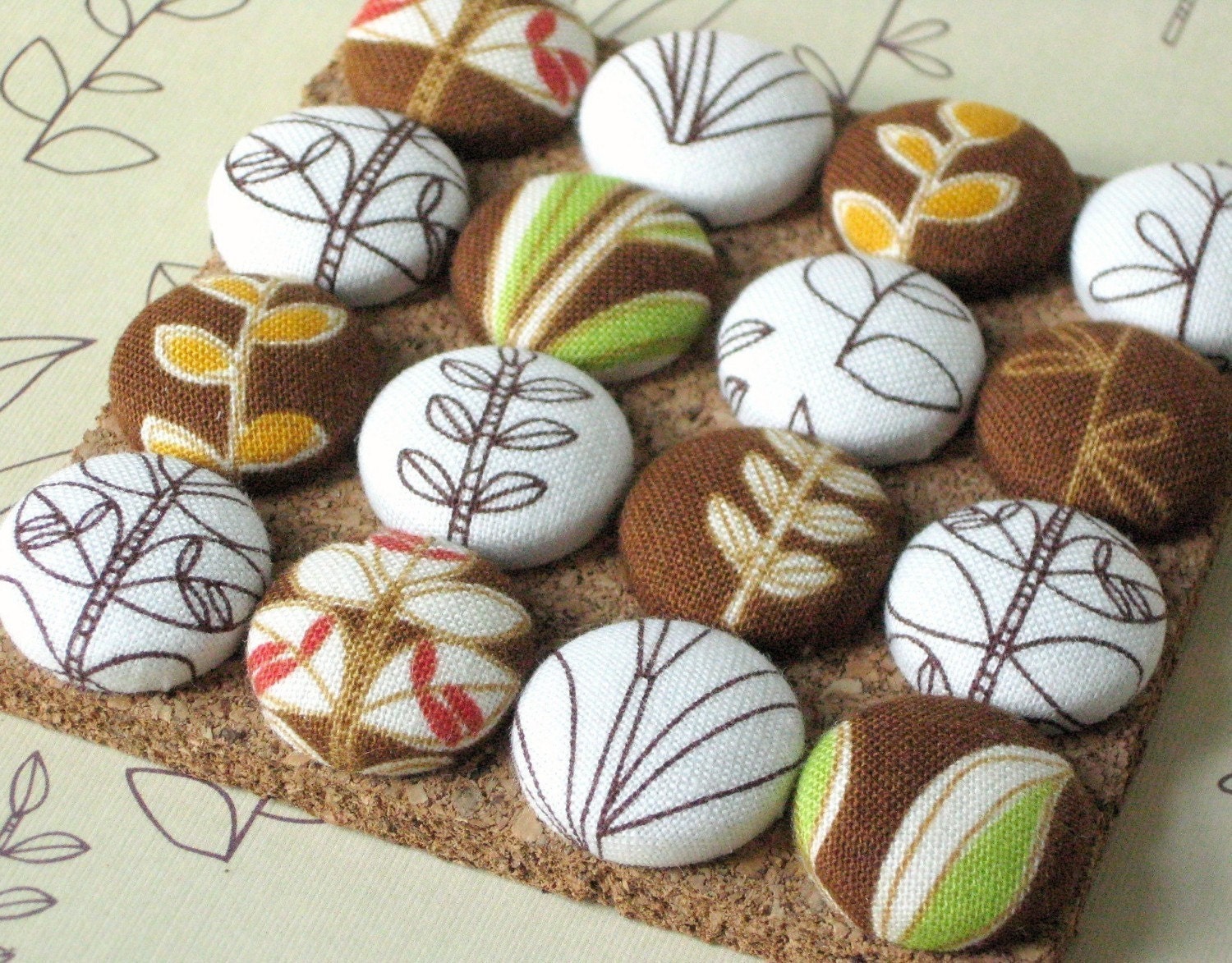 Nature Walk. . . Set of Fabric Push Pins