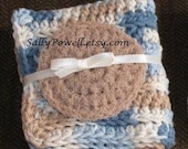 handmade crochet dishcloth and scrubby
