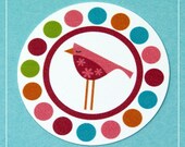 Colorful Peace Bird Tags - Set of 8