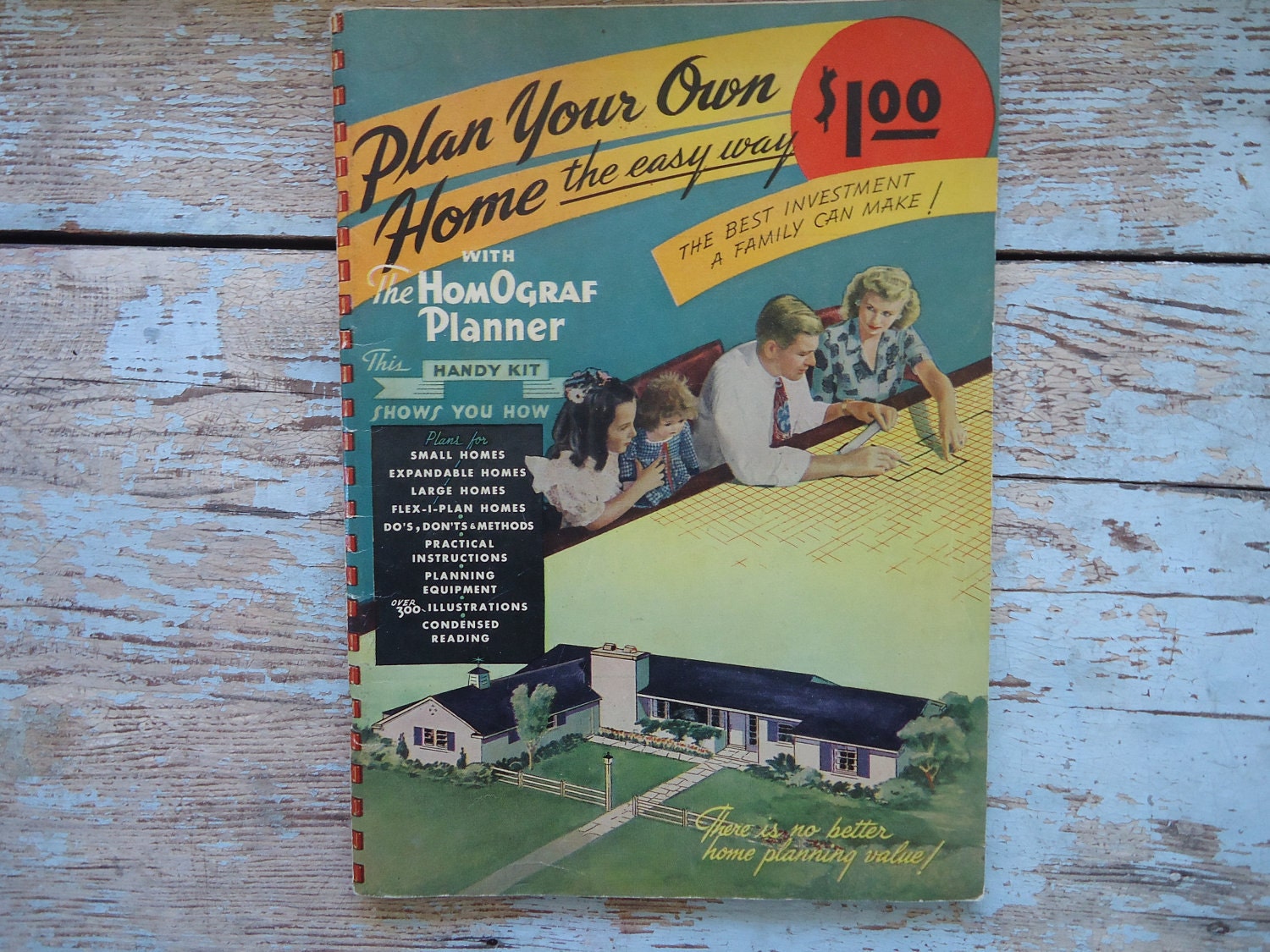 Vintage 1948 How to Plan a Home Book with Templates Homograf
