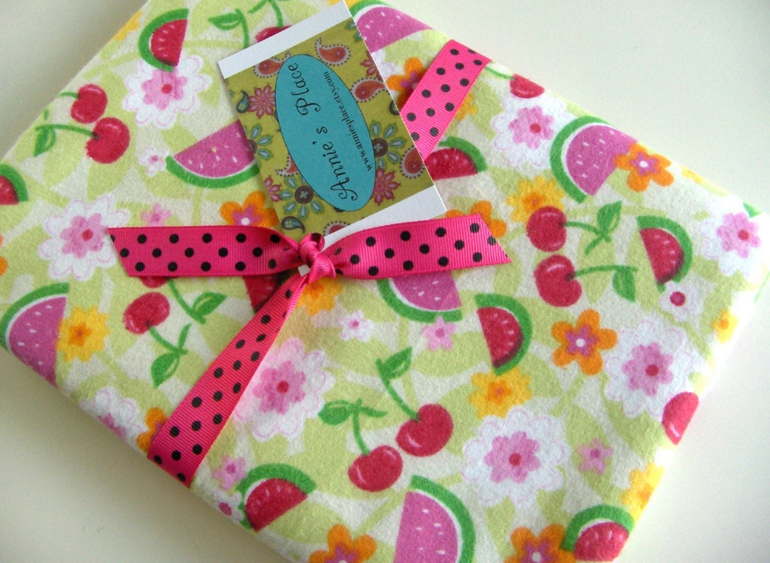 SALE Large - Yummy Fruit Flannel Receiving Blanket or Nursing Cover