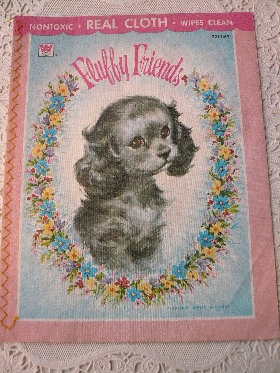 Fluffy Friends Vintage Cloth Childrens Book by papertales on Etsy