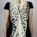 Felted scarf lacey loads of holes decorative white