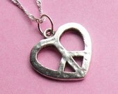 Love and Peace - Silver Necklace