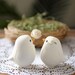 Custom Wedding Cake Topper - Small Hand Painted Love Birds with Nest