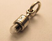 glass charms TINY GLASS drop sterling silver