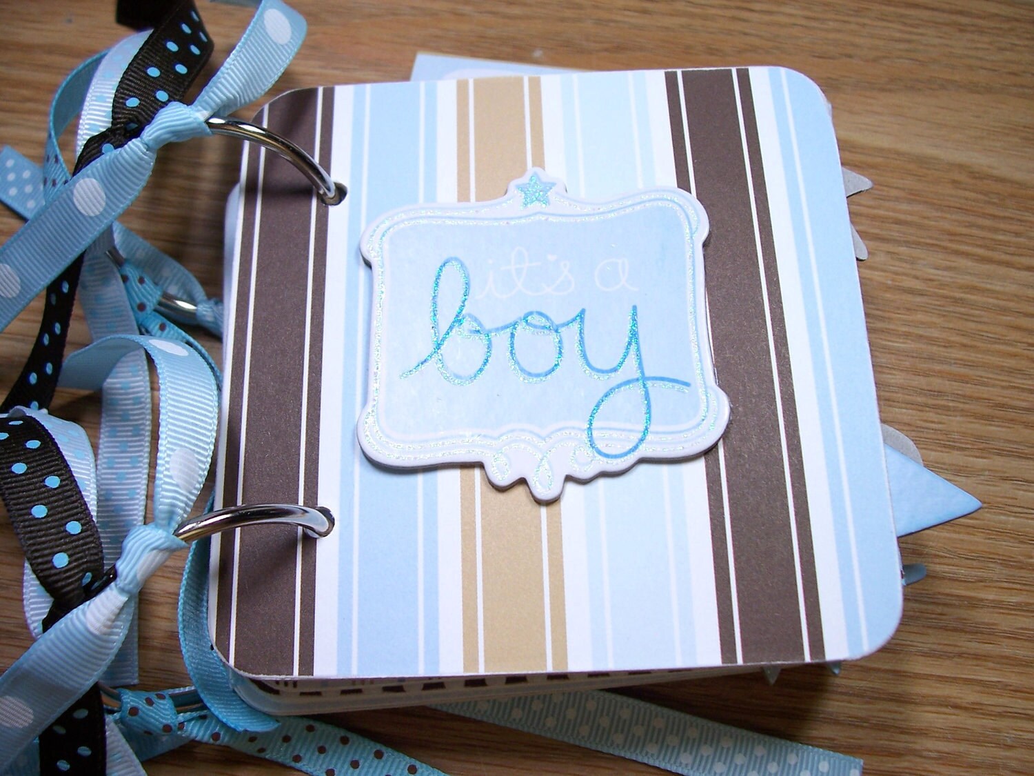 Baby Boy Premade Mini Scrapbook Album by HampshireRose on Etsy