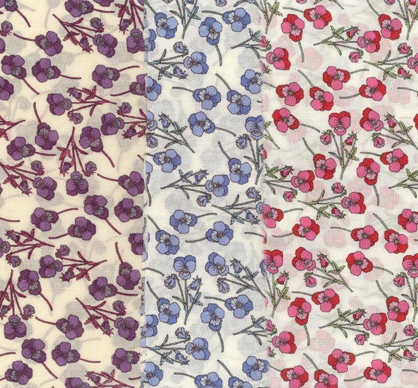 Liberty of London fabric Scrap Pack tana lawn Ros 6x27