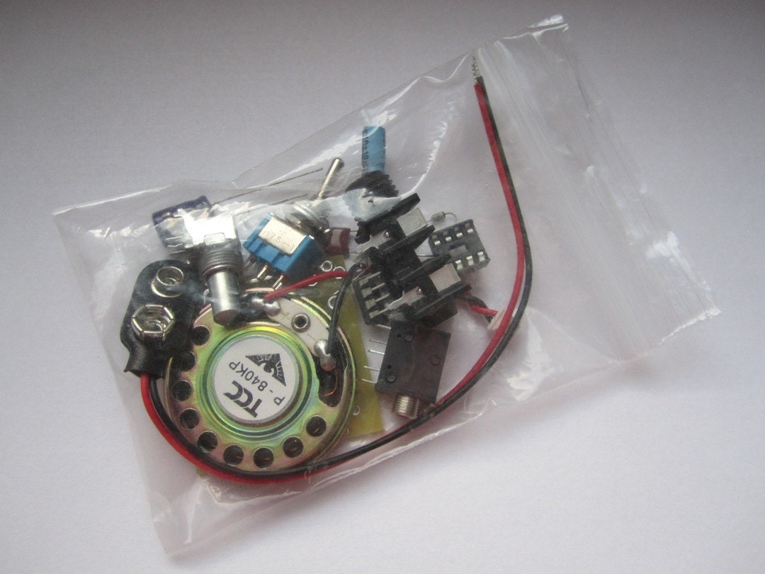 DIY Kit: Portable Guitar Amp, Headphone Amp, MP3 Amp w/ Speaker, Volume Control, & 10X Gain