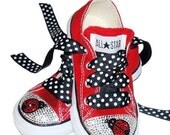 SwAROVSKI BABy BLING LADYBUG LADY BuG COnVERSE CHUcK TAYlOR