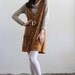RESERVED . Vintage Gold Velvet Jumper . 1960s Mod . Hippie . Paisley Lined