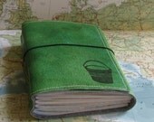 bucket list journal with maps as a travel journal