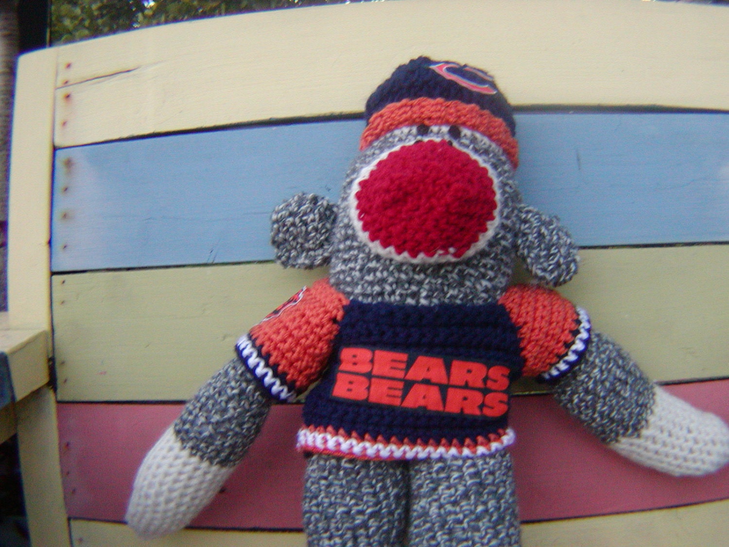 Sock Monkey Chicago Bears or Your Team - FREE US Shipping