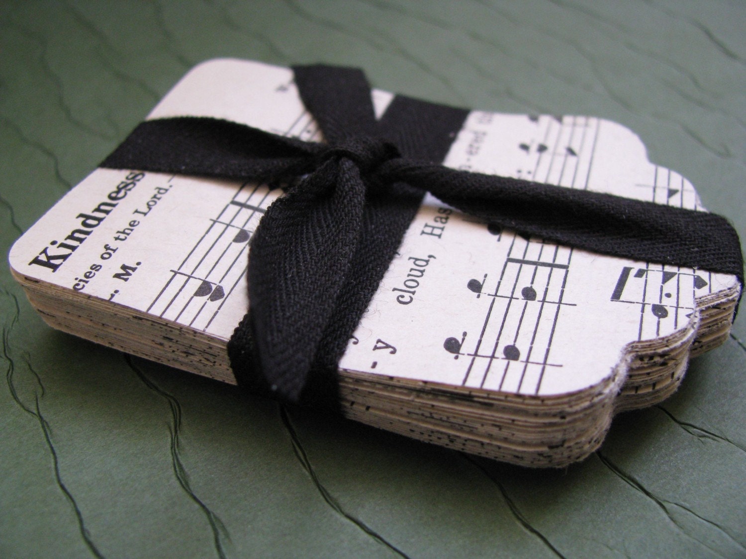 Vintage Church Hymnal Hand Punched Tags. Sacred Songs