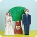 Custom Wedding Cake Topper Couple- Bride/Groom, Brides, or Grooms with Personalized Sweet Heart Tree