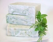 Rosemary Mint Soap Handmade Cold Process Vegan Friendly