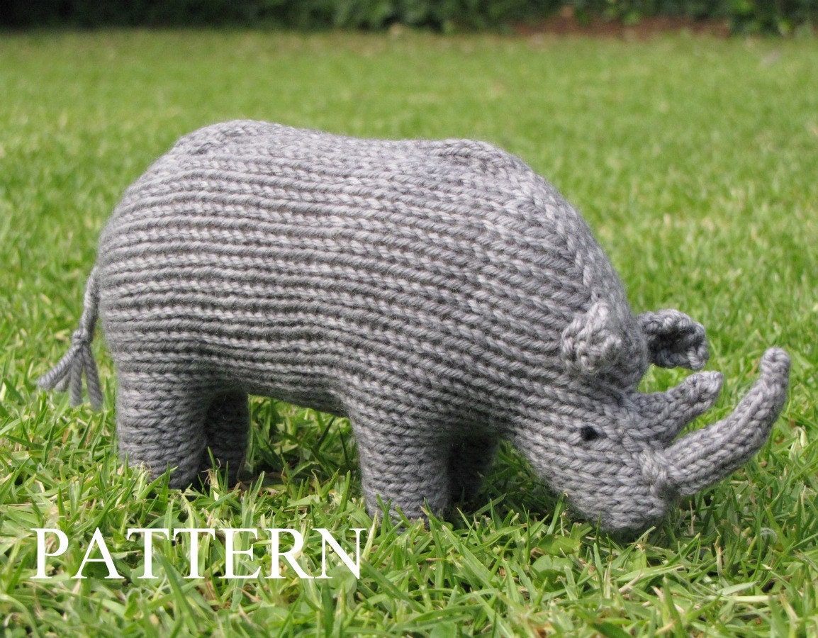 Rhino Knitting Pattern, PDF