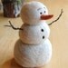 Needle Felting kit, Needle Felted Snowman instructions and supplies