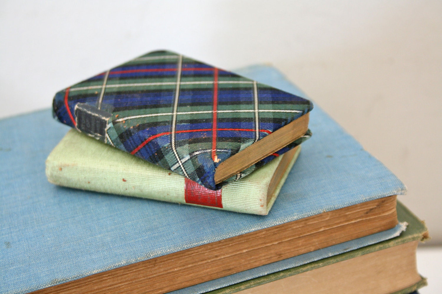 antique Pair of Little Fabric Bound Books- Lady of the Lake and The Story of Prince Charlie 1899