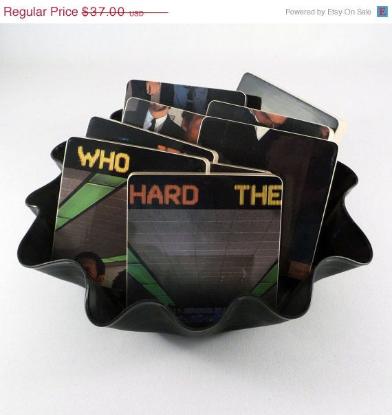 Holiday Sale Coasters with basket from THE WHO Its Hard Record Album