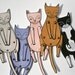 kitty cat moveable paper doll (in ginger)