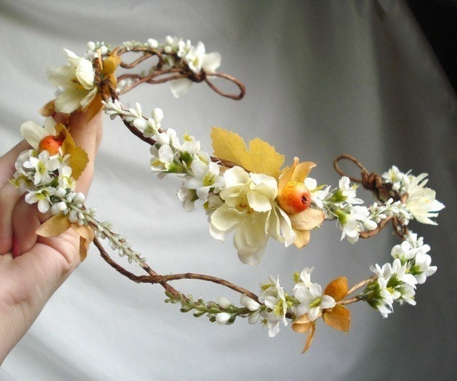 mirth - an autumn foliage head wreath