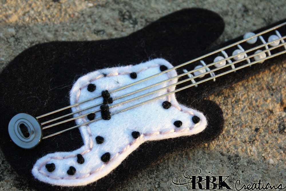 Custom Made Felt Guitar Button Boutonniere