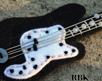 Custom Made Felt Guitar Button Boutonniere