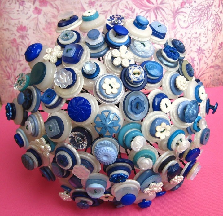 A Set of Custom Bridal Button Bouquets and Boutonnieres for your Big Day