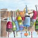 Bouys- Matted print of an original watercolor