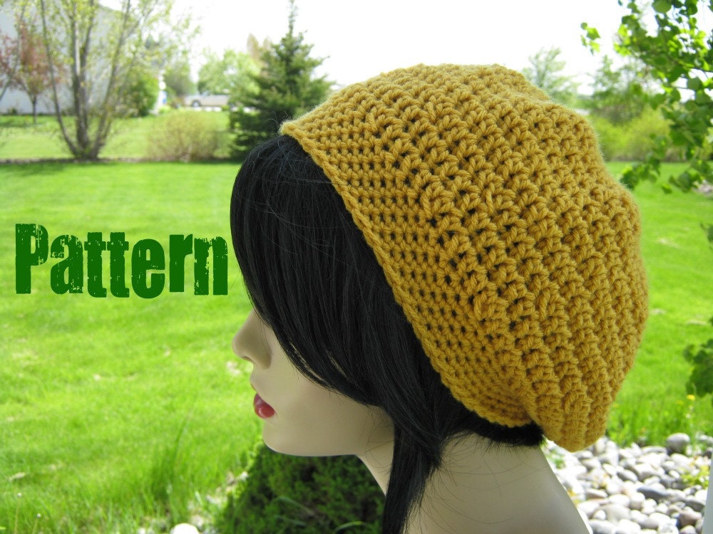 CROCHET PATTERN PdF - Instant Digital Download - Simple Slouchy Hat by yarnlovertn CAN Sell items made from this pattern