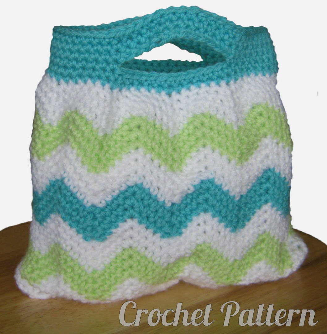 PDF CROCHET PATTERN - Instant Digital Download - Chevron Bag / Purse / Clutch - Neon - CaN sell finished items